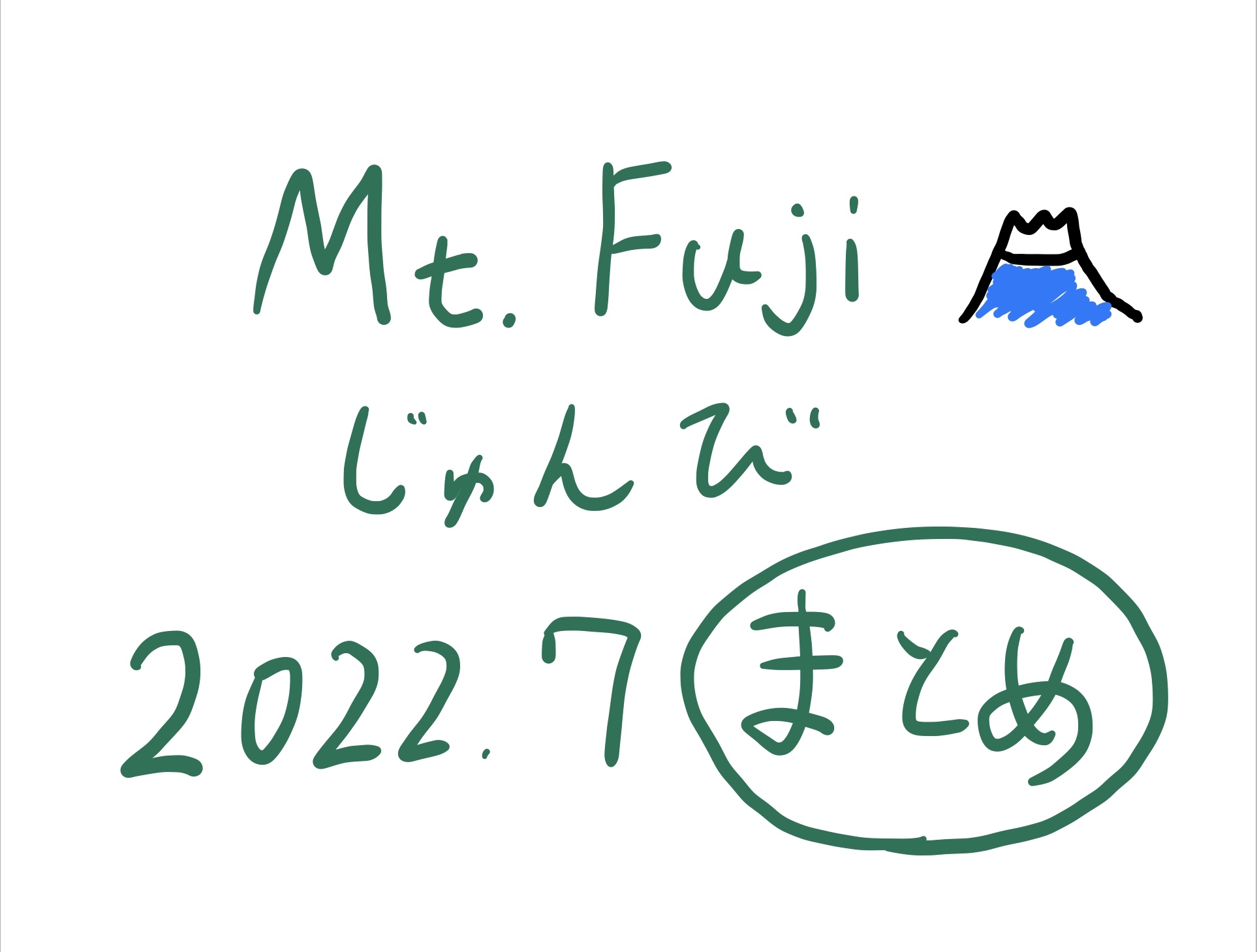 富士登山準備2022年7月まとめ