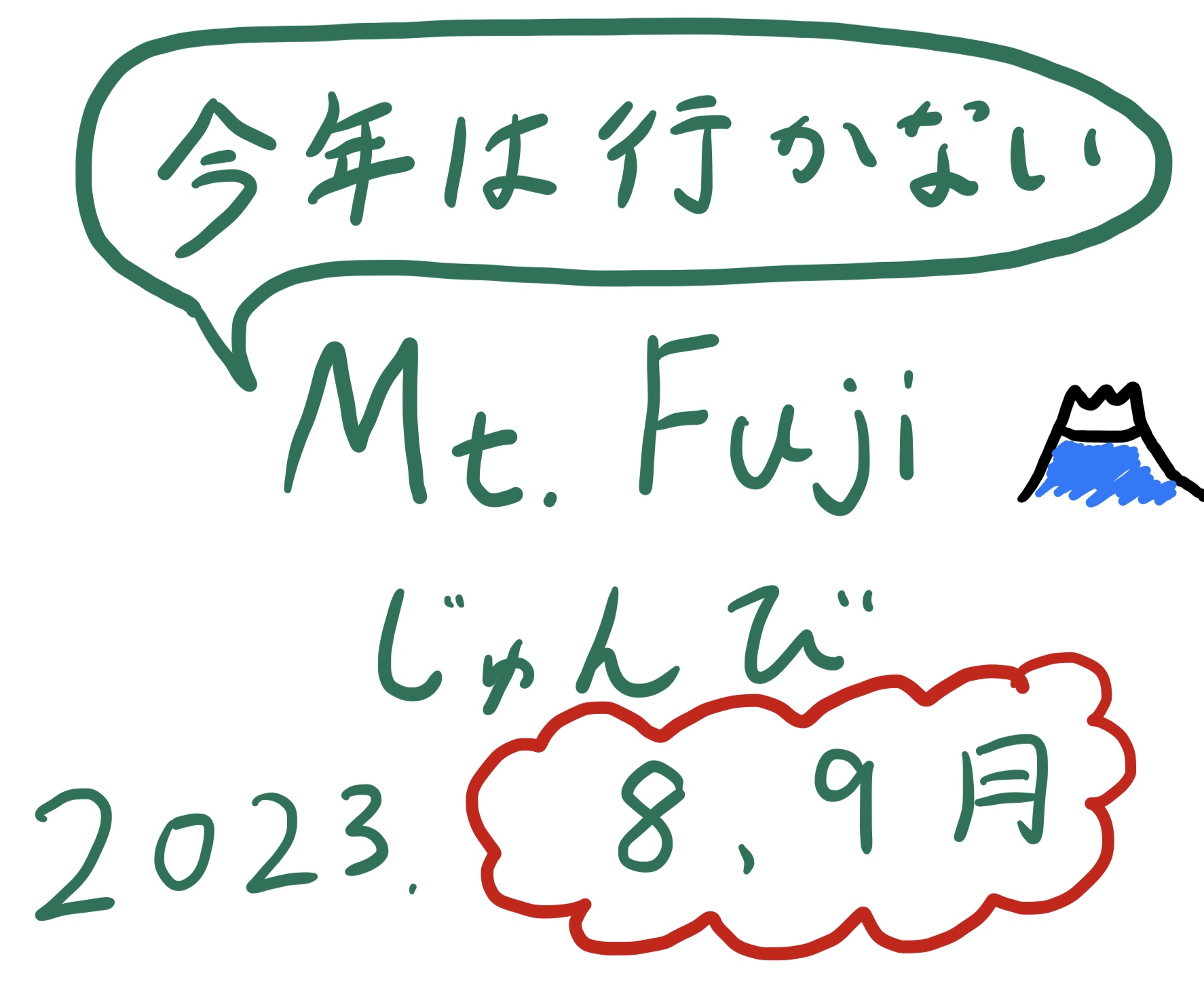 富士登山準備2023年8月から9月まとめ